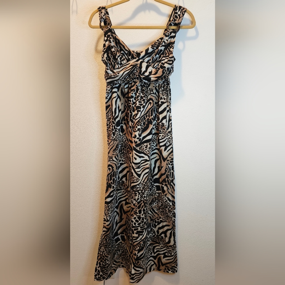 Julie's Closet long dress in animal Print sleeveless size large